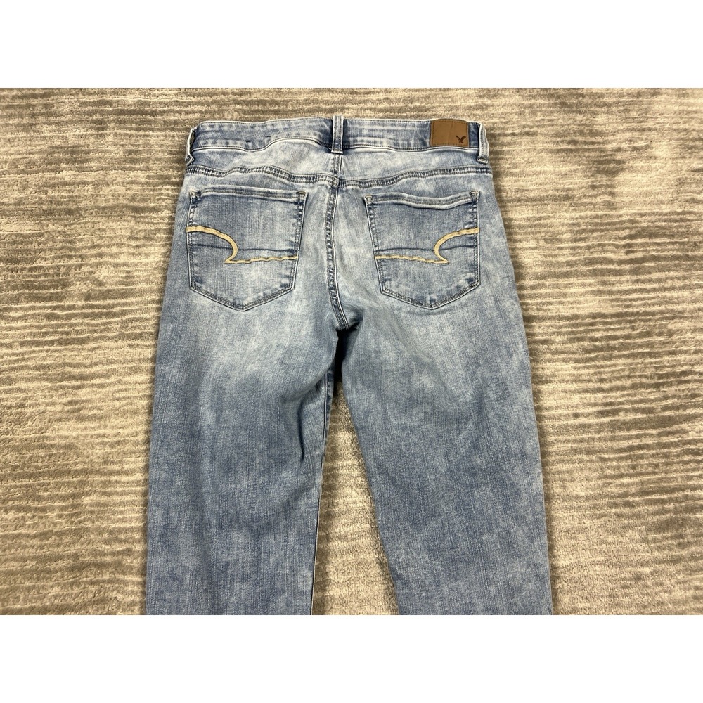 American Eagle Outfitters Jeans Womens 8 Short Blue Denim Skinny - Picture 9 of 15